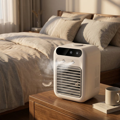 Portable Desktop Air Cooler & Humidifying Spray Fan – Compact Personal Air Comfort | Votara