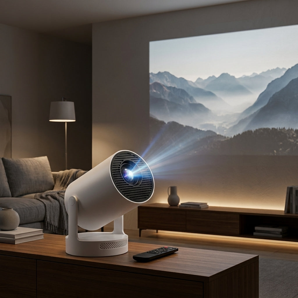 Portable Smart Projector – Android 14, Wi‑Fi & Auto Keystone | Votara