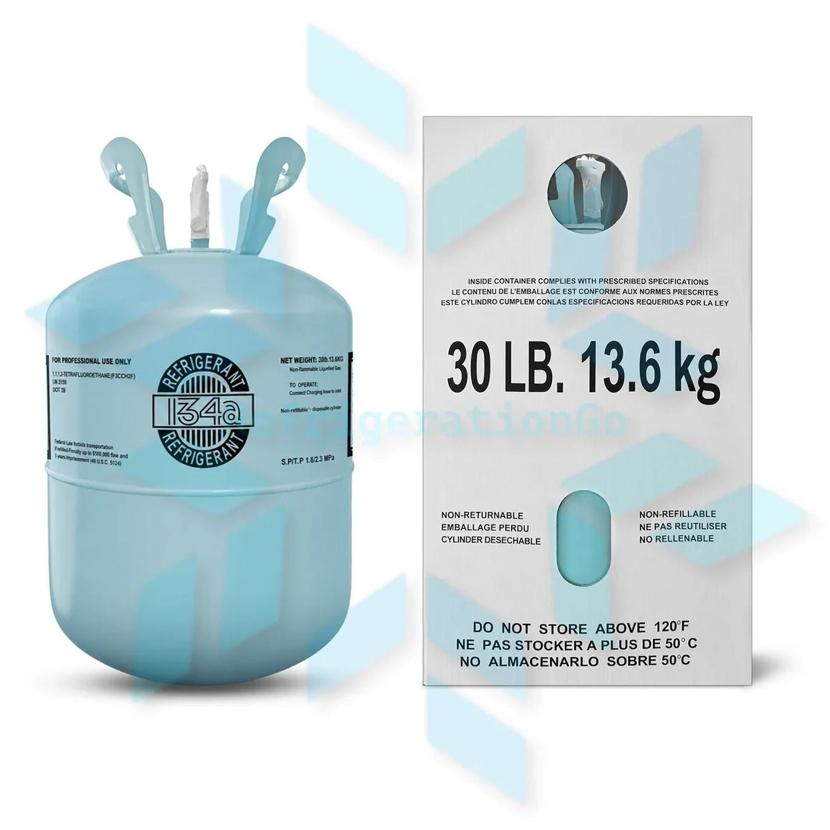 30 LB R-134a refrigerant cylinder — view 4